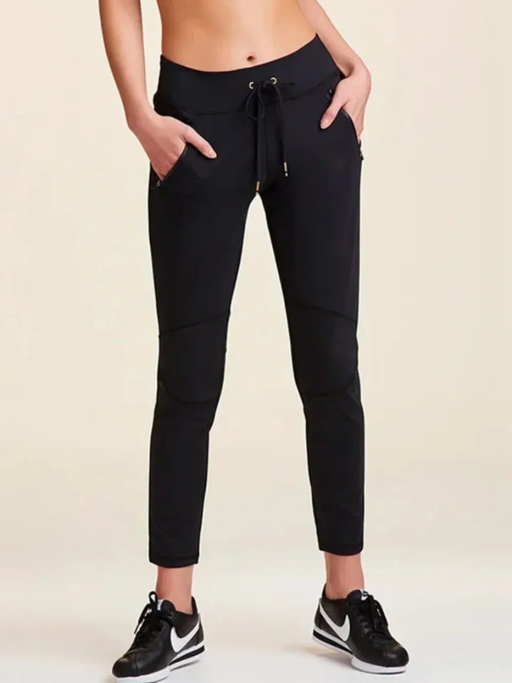 ALALA Fast Track Mesh Panel Pants in Black Size XS